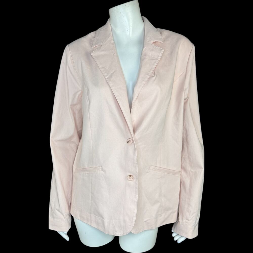 BEAUTIFUL by Lawrence Zarian Notch Collar Blazer Delicate Pink Medium NWOT